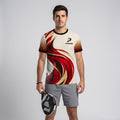 Design Phrase Padel Printed Sleeves Orange Padel T-Shirt
