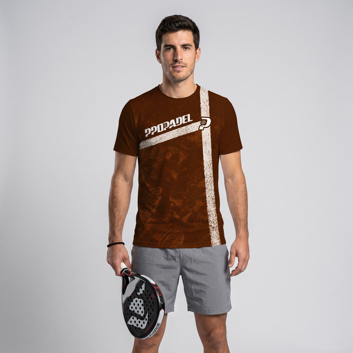 Design Phrase Padel Printed Sleeves Orange Padel T-Shirt
