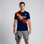Design Phrase Padel Printed Sleeves Orange Padel T-Shirt