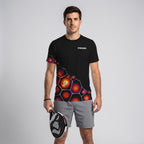 Design Phrase Padel Printed Sleeves Orange Padel T-Shirt