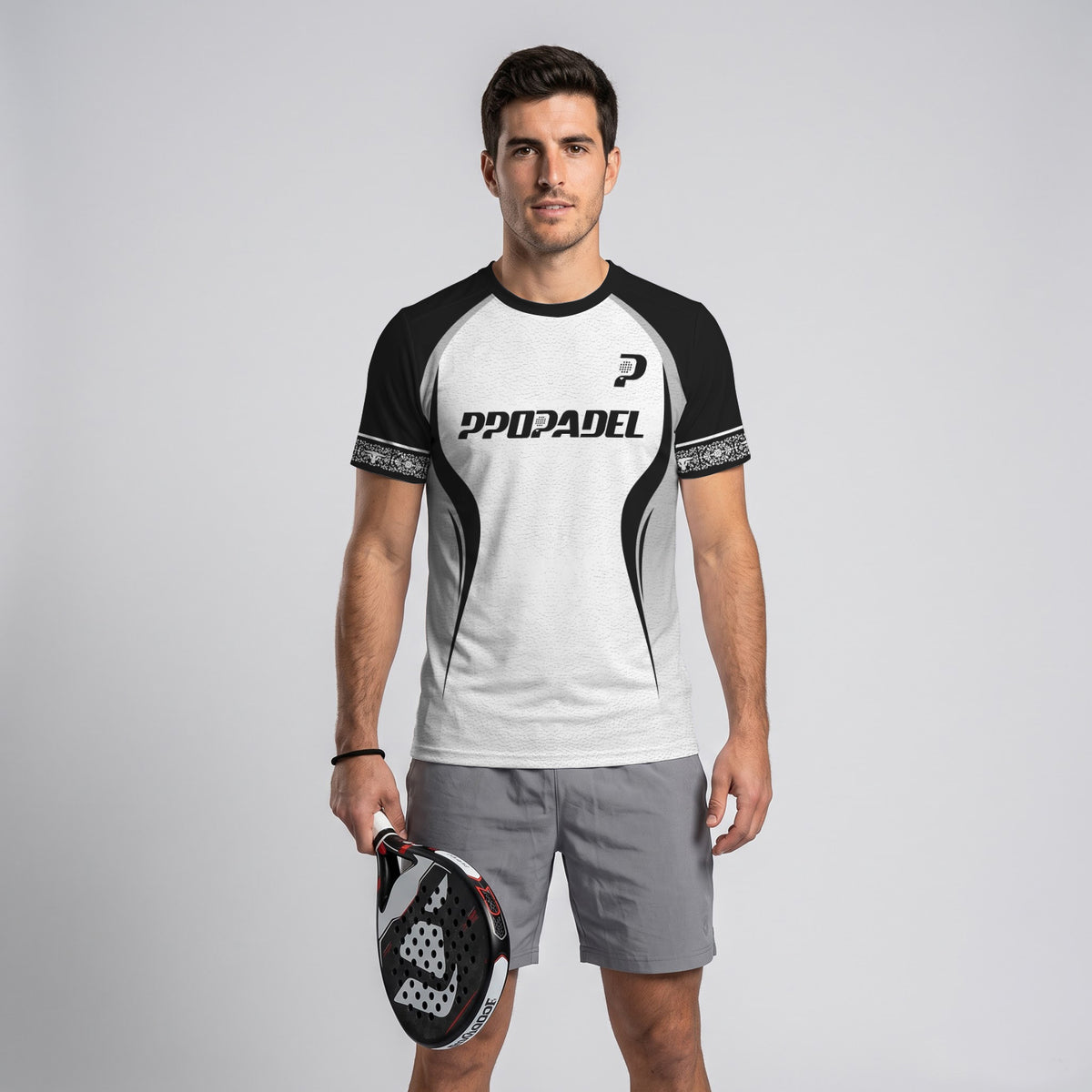 Design Phrase Padel Printed Sleeves Orange Padel T-Shirt