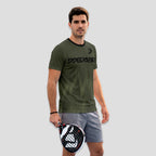 Minimalist Olive Green Sporty Style – Padel T-Shirt