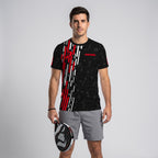 Design Phrase Padel Printed Sleeves Orange Padel T-Shirt