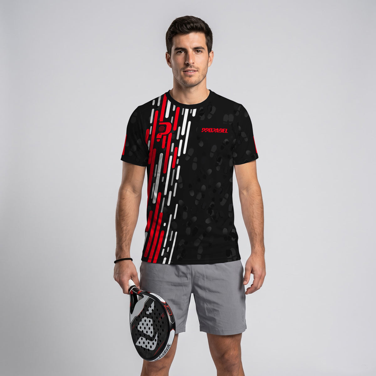 Design Phrase Padel Printed Sleeves Orange Padel T-Shirt