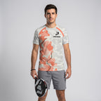 Design Phrase Padel Printed Sleeves Orange Padel T-Shirt