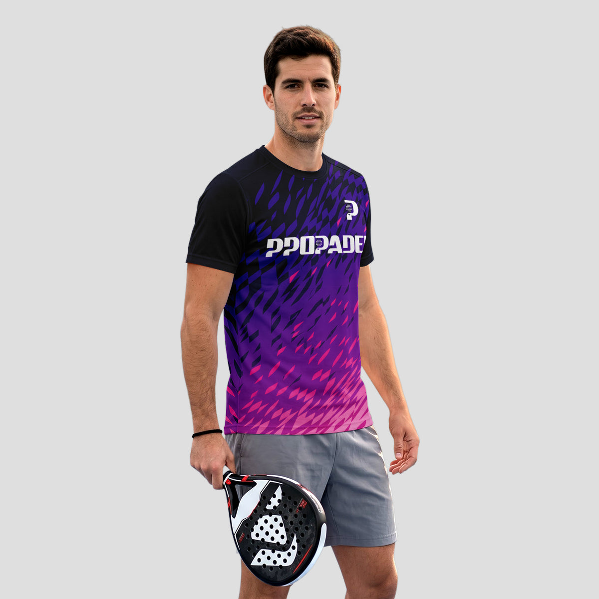 Diseño Degradado Morado y Fucsia – Camiseta de Pádel