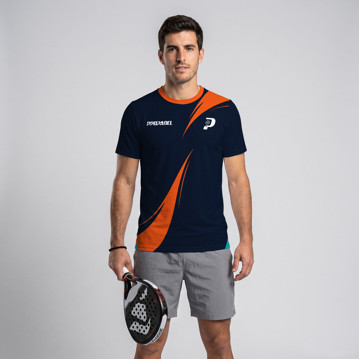 Design Phrase Padel Printed Sleeves Orange Padel T-Shirt