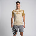 Design Phrase Padel Printed Sleeves Orange Padel T-Shirt