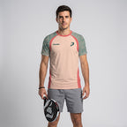 Design Phrase Padel Printed Sleeves Orange Padel T-Shirt