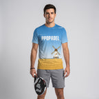 Design Phrase Padel Printed Sleeves Orange Padel T-Shirt