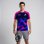 Design Phrase Padel Printed Sleeves Orange Padel T-Shirt