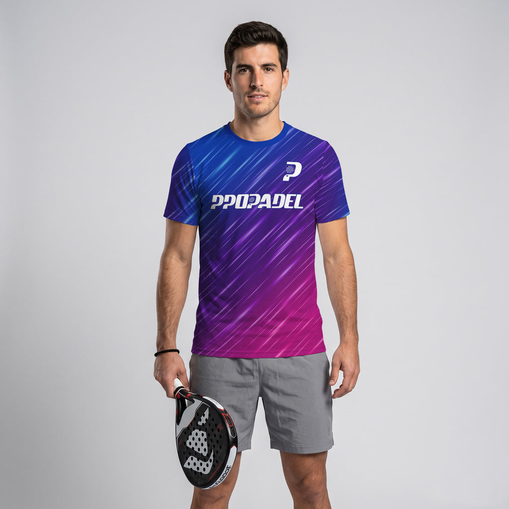 Design Phrase Padel Printed Sleeves Orange Padel T-Shirt