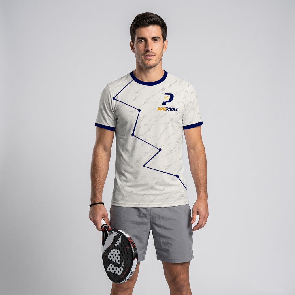 Design Phrase Padel Printed Sleeves Orange Padel T-Shirt