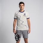 Design Phrase Padel Printed Sleeves Orange Padel T-Shirt