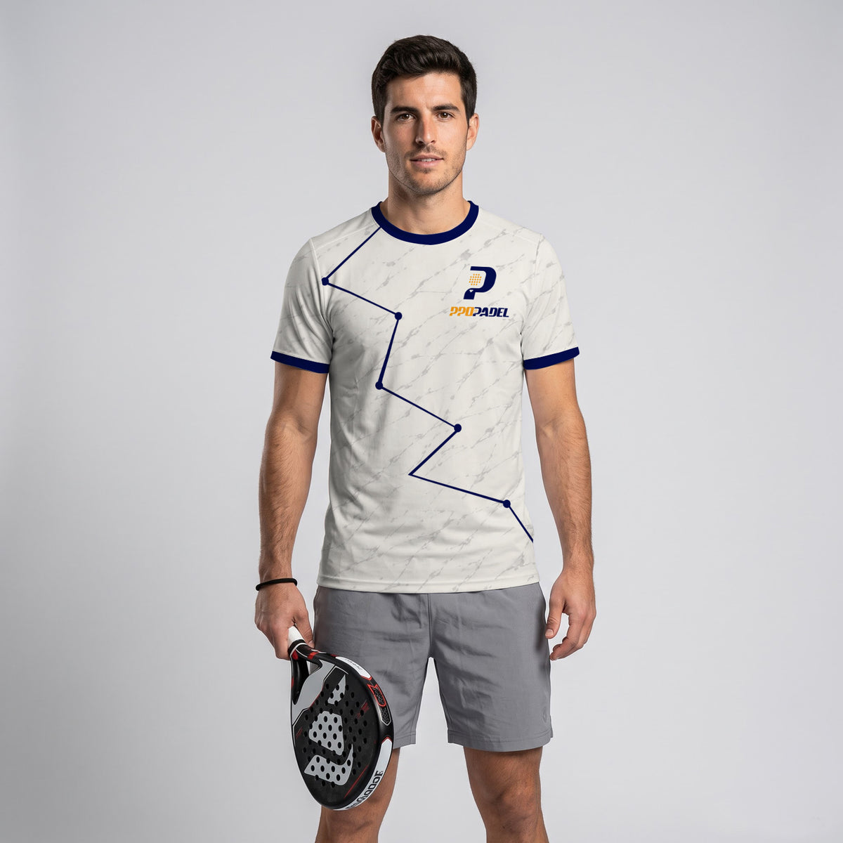 Design Phrase Padel Printed Sleeves Orange Padel T-Shirt