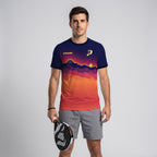 Design Phrase Padel Printed Sleeves Orange Padel T-Shirt