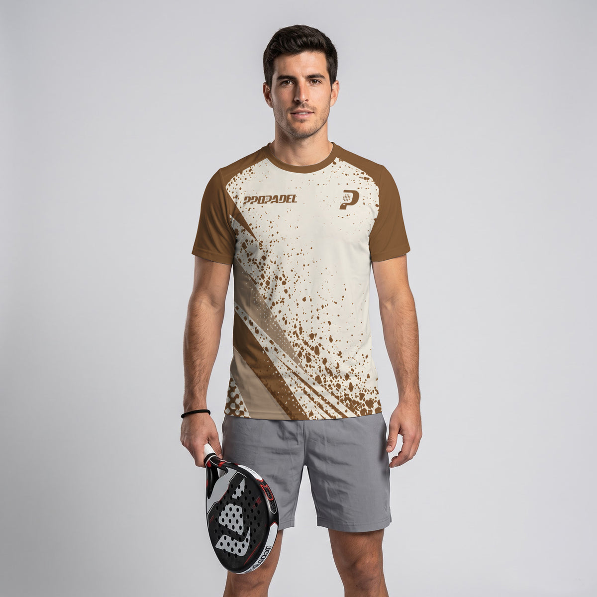 Design Phrase Padel Printed Sleeves Orange Padel T-Shirt