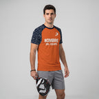 Design Phrase Padel Printed Sleeves Orange Padel T-Shirt