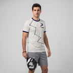 Design Phrase Padel Printed Sleeves Orange Padel T-Shirt