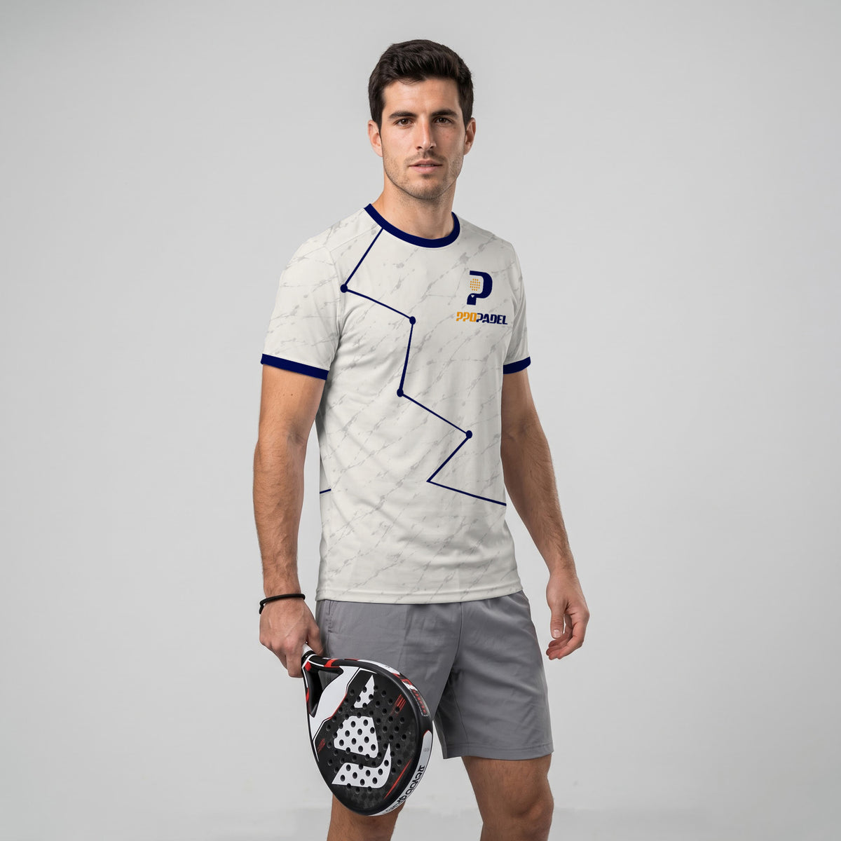 Design Phrase Padel Printed Sleeves Orange Padel T-Shirt