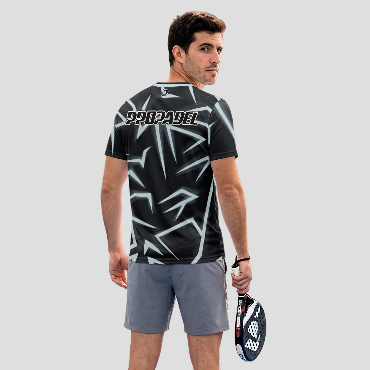Diseño Picos Blanco y Negro – Camiseta de Pádel