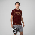 Design Phrase Padel Printed Sleeves Orange Padel T-Shirt