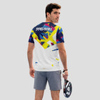 Diseños Abstractos Salpicaduras Colores Brillantes - Camiseta de Pádel