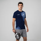 Design Phrase Padel Printed Sleeves Orange Padel T-Shirt