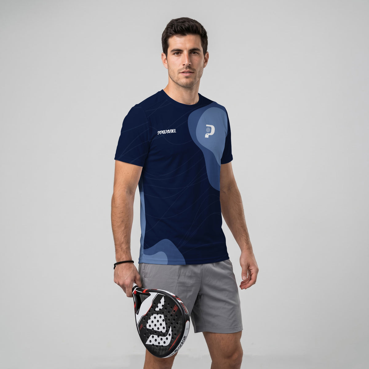 Design Phrase Padel Printed Sleeves Orange Padel T-Shirt