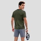 Minimalist Olive Green Sporty Style – Padel T-Shirt