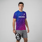 Design Phrase Padel Printed Sleeves Orange Padel T-Shirt