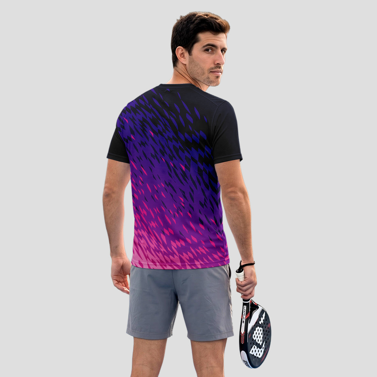 Diseño Degradado Morado y Fucsia – Camiseta de Pádel