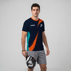 Design Phrase Padel Printed Sleeves Orange Padel T-Shirt