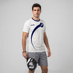 Design Phrase Padel Printed Sleeves Orange Padel T-Shirt