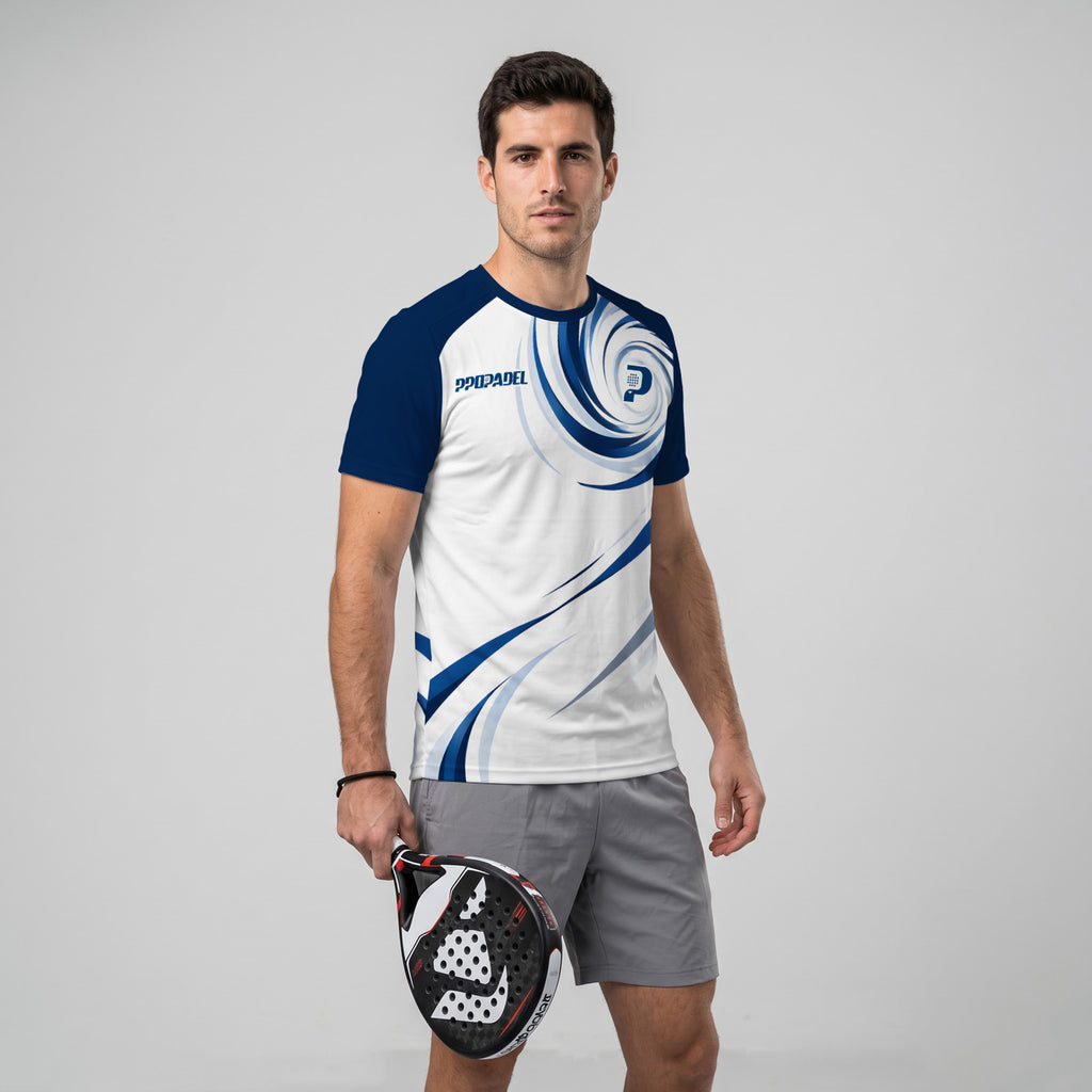 Design Phrase Padel Printed Sleeves Orange Padel T-Shirt