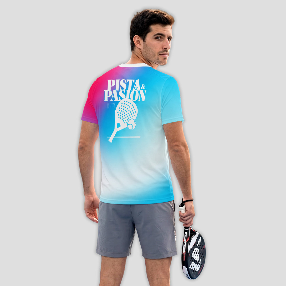 Design Phrase Track Passion Celeste Pink Padel T-Shirt
