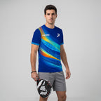 Design Phrase Padel Printed Sleeves Orange Padel T-Shirt