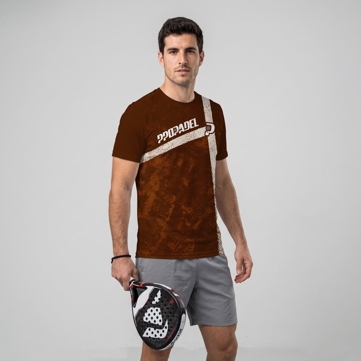 Design Phrase Padel Printed Sleeves Orange Padel T-Shirt