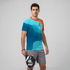 Design Phrase Padel Printed Sleeves Orange Padel T-Shirt