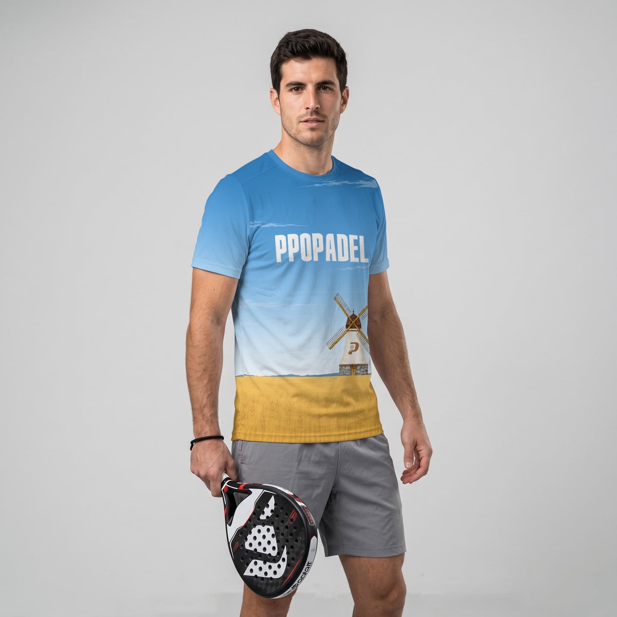 Design Phrase Padel Printed Sleeves Orange Padel T-Shirt