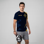 Design Phrase Padel Printed Sleeves Orange Padel T-Shirt