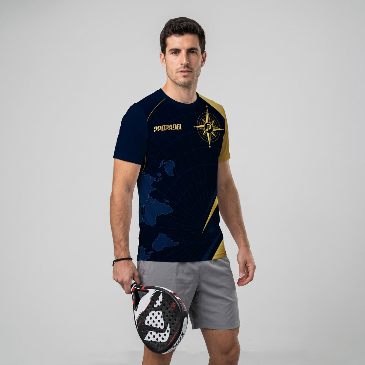 Design Phrase Padel Printed Sleeves Orange Padel T-Shirt