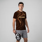 Design Phrase Padel Printed Sleeves Orange Padel T-Shirt