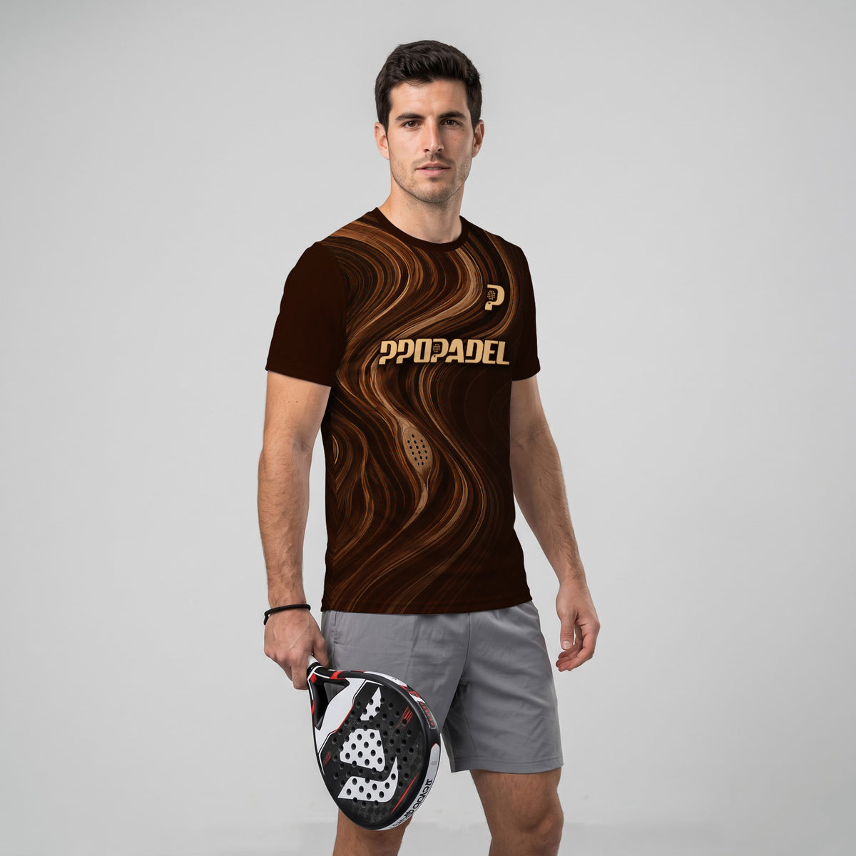 Design Phrase Padel Printed Sleeves Orange Padel T-Shirt