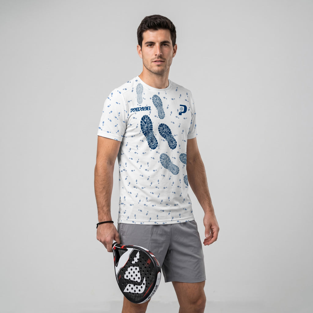 Design Phrase Padel Printed Sleeves Orange Padel T-Shirt