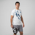 Design Phrase Padel Printed Sleeves Orange Padel T-Shirt
