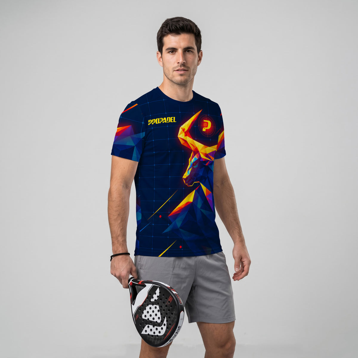 Design Phrase Padel Printed Sleeves Orange Padel T-Shirt