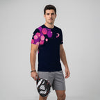 Design Phrase Padel Printed Sleeves Orange Padel T-Shirt