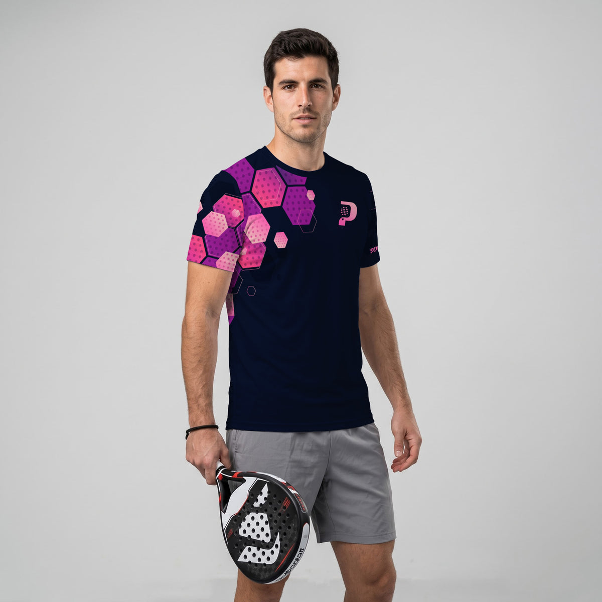 Design Phrase Padel Printed Sleeves Orange Padel T-Shirt
