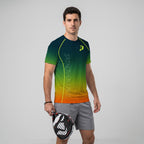 Design Phrase Padel Printed Sleeves Orange Padel T-Shirt